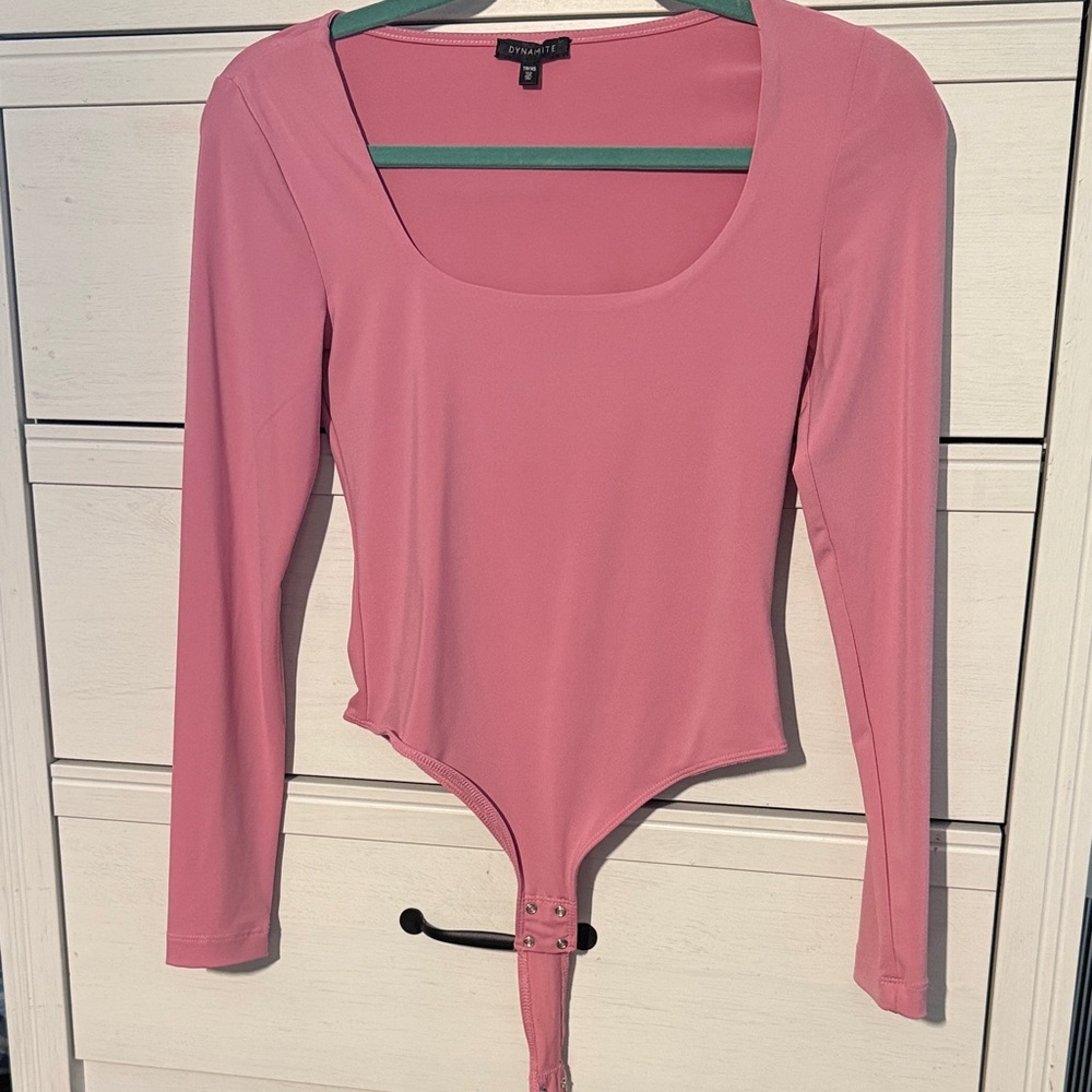 Dynamite Pink Long Sleeve Bodysuit – XS / TP – NWOT